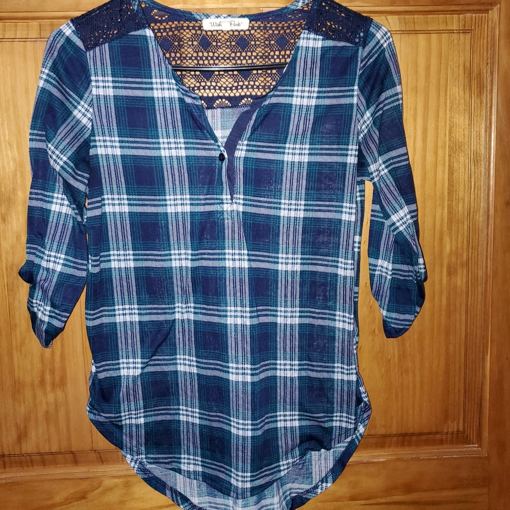 Flannel 3/4 Sleeve Shirt